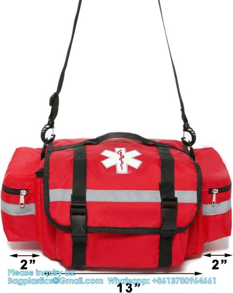 First Aid Bag Empty Trauma Medical Bag Emergency First Responder Bag Organizer EMS EMT Shoulder Carry Bag 13 X9 X7