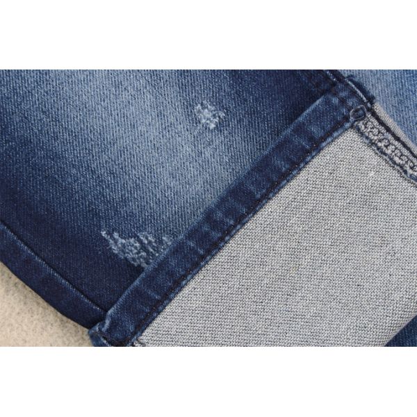 Поддельная вязаная хлопчатобумажная полиэстерная лента спандекс терри джинсовая ткань для джинсов