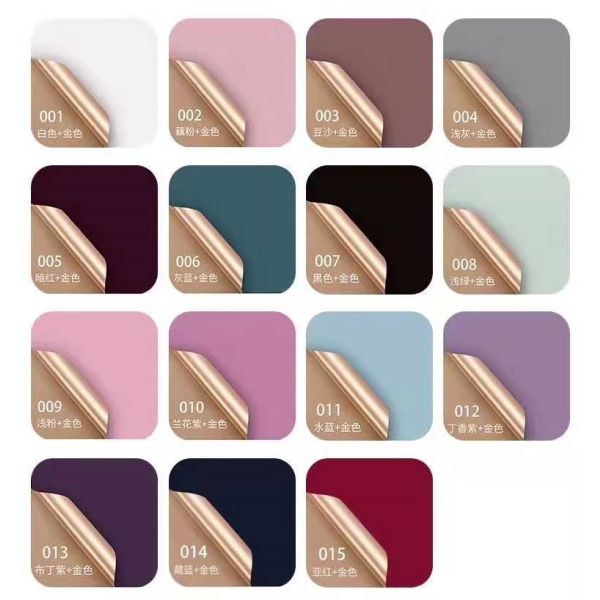 Gilt Flower Bouquet Wrapping Paper 58x58cm Flower Packaging Paper