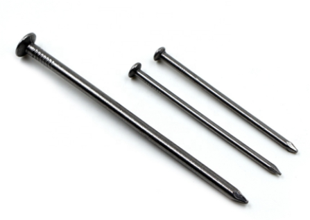 Dark Black Galvanized Common Nails With Screw Shank 19mm - 300mm Length