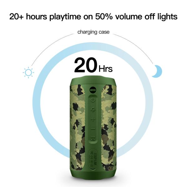Poids léger imperméable extérieur de haut-parleur d'IPX7 Bluetooth avec la fente de TF de lumières de RVB
