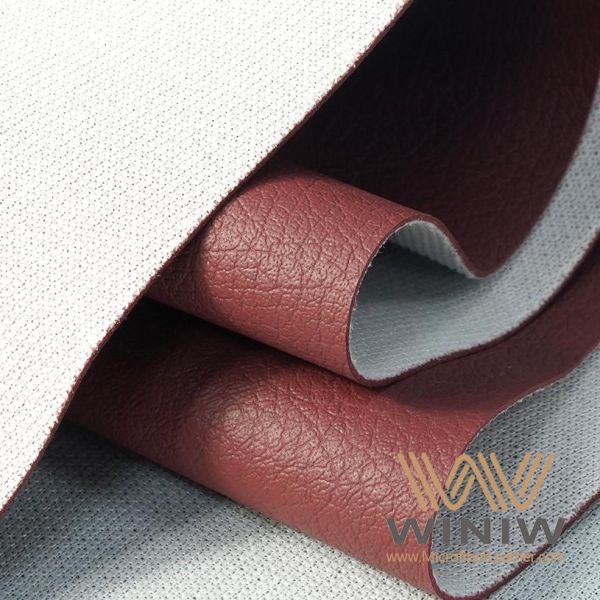 Nappa PVC Synthetic Leather Embossed Polyester Faux Leather 54