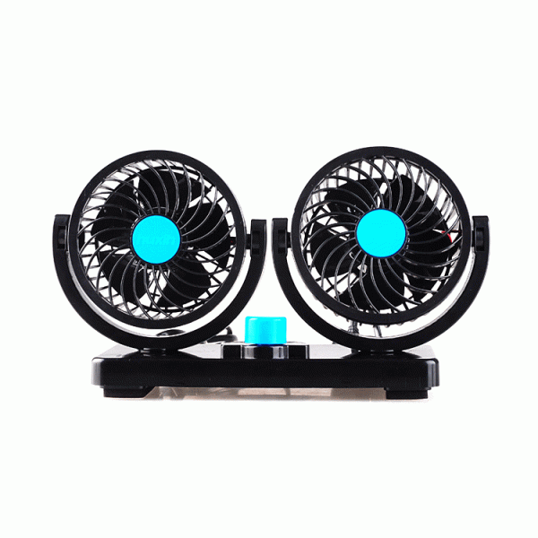 Car Dashboard Fan / Universal Car Accessories Dual Head 2 Speed 12V Cooling Air Circulator