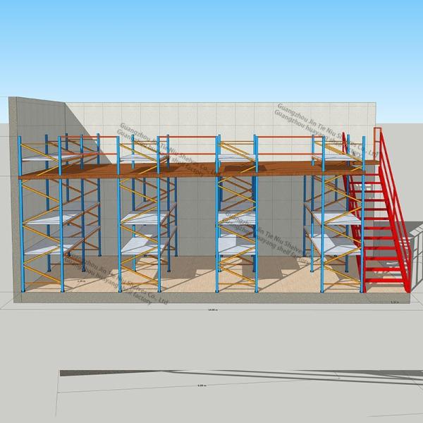 Multi Level Mezzanine Racking System 2.5 Tons Mezzanine Warehouse Storage