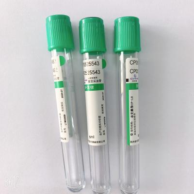 Limpe o sangue que recolhe a parte superior Vacutainer do verde do teste do plasma do tubo 4ml 5ml