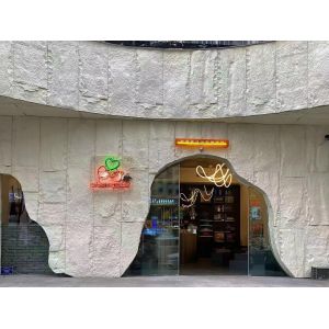 Fade Resistance Fake Stone Veneer lambrisse le panneau de mur en pierre ignifuge de Faux de l'unité centrale 3D