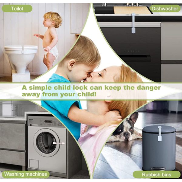 Drawer Cabinet Houseware Plastic Products Adhesive Door Lock Straps For Babies Safety