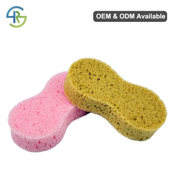 Yellow Pink Seaweed Sponge Soft High Absorbent Car Wash Sponge