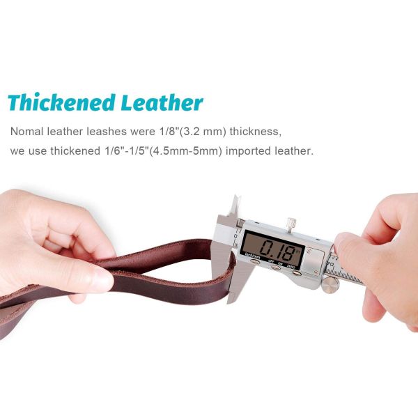 Поводки кожи собаки 6 ФТ Хандмаде, заплетенная кожаная ранг войск поводка собаки