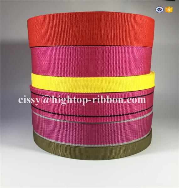 PP woven webbing for bags,woven colored pp webbing for shoulder bag,hight quality,refelective,stock webbing