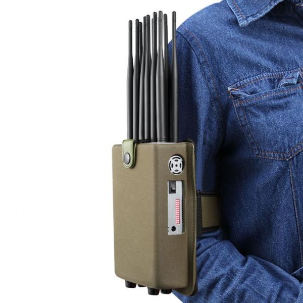 12 Antennas Multifunctional Mobile Phone Signal Jammer Blocking 2G 3G 4G 5G GPS L1 WIFI Lojack Signals