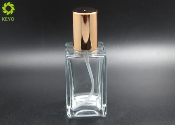 120ML Flat Shoulder Spray Pump Glass Bottle With Caps Gold Tops