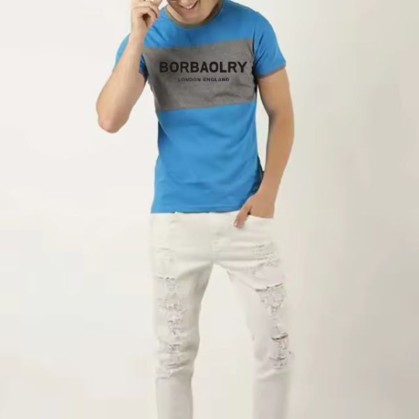 2025 Summer Men's T-Shirt Cotton Woven Loose Fit Customized Wholesale OEM Supported New Good T-Shirt at Cheap Price