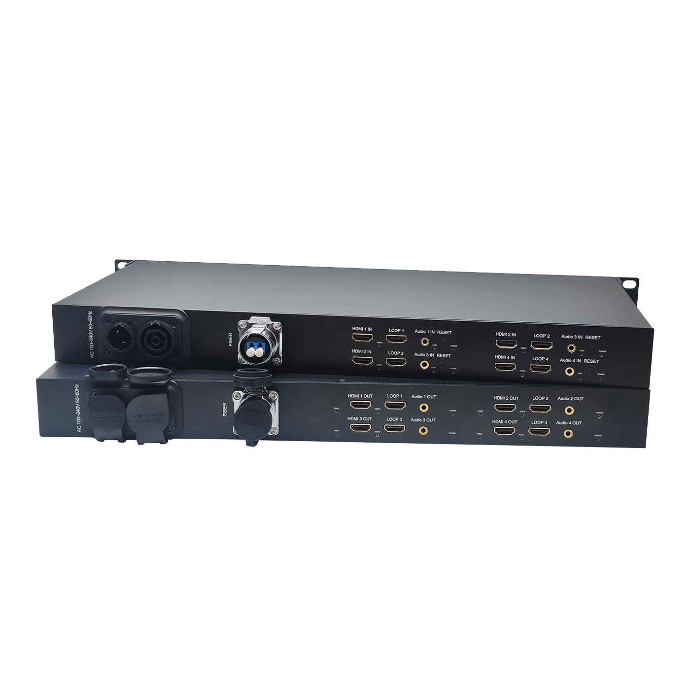 Custom-made 4 Channels Forward 4K60 HDMI Fiber Optic Converter Support 7680*1080P