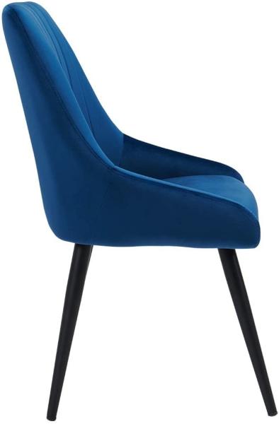 High Back Velvet SideUpholstered Kitchen Chairs Metal Leg For Tufted Chair