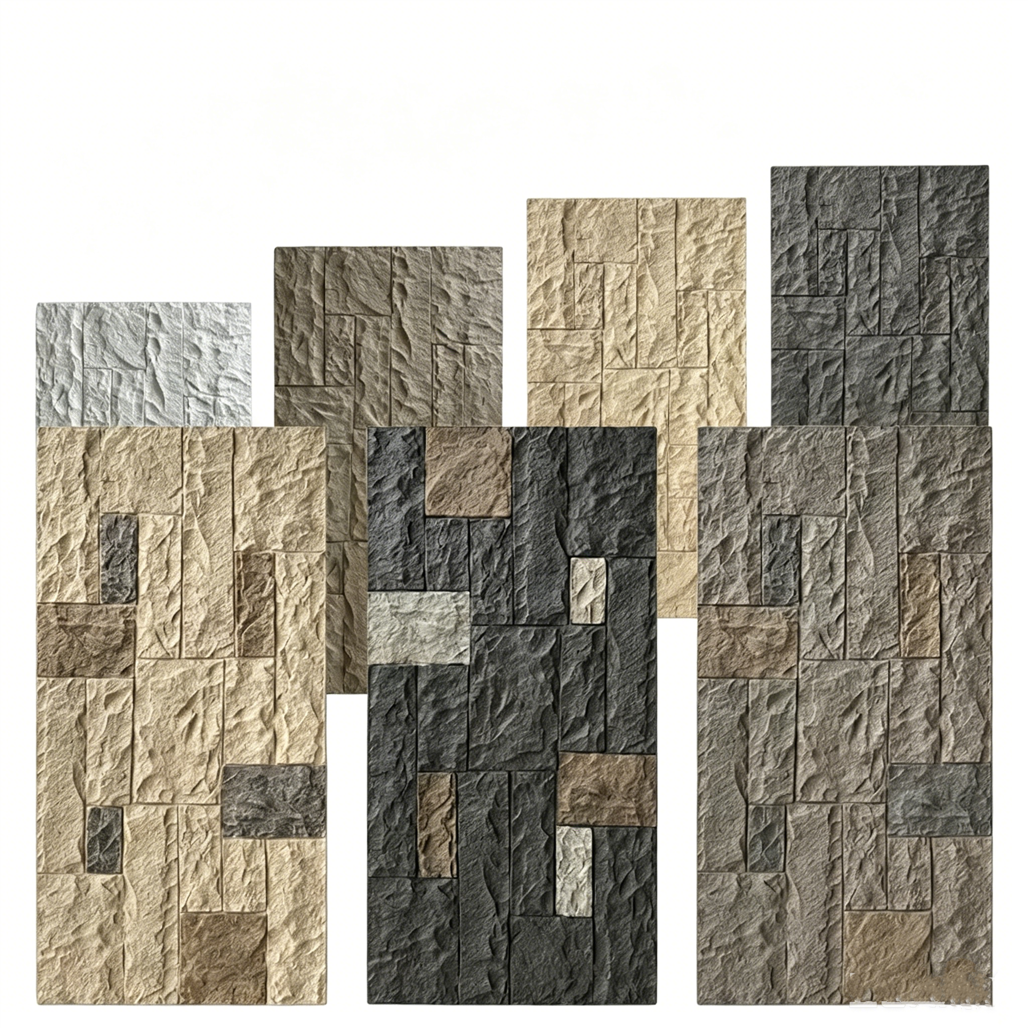 Waterproof PU Stone Castle Veneer Wall Panels Anti Mold Lightweight For Villa Patio