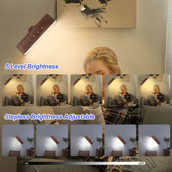 Rectangular Shade Shape Modern Rechargeable RGB 19x3 CW 170x47.8mm LED Wall Lamps Up Down Ambient Lights Home Decoration
