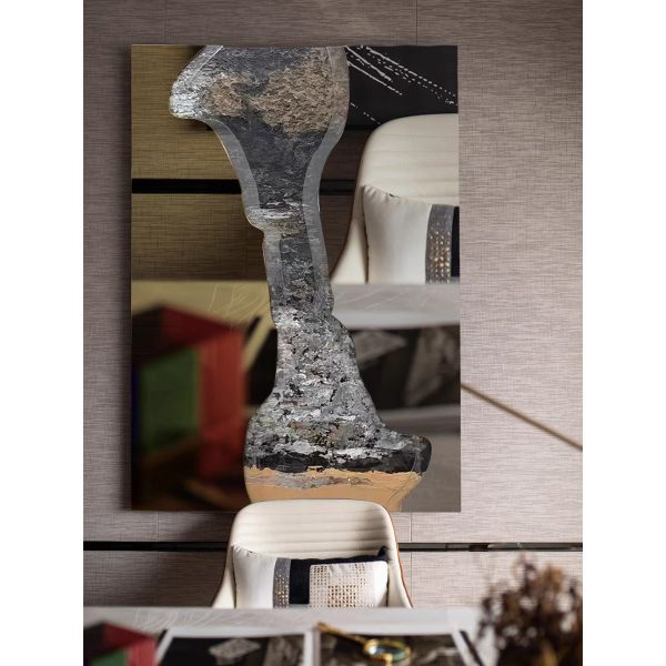 Hand Painted Rust Texture Wall Piece 3d High Light Luxury Modern Interior Painting