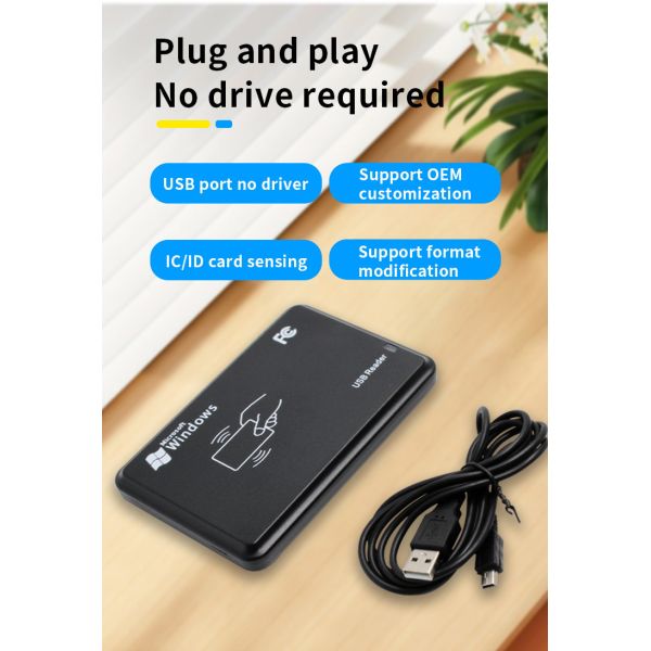 Factory Direct Sales Smart NFC USB ID Card Reader RFID Desktop 125Khz Contactless Skimmer Card Reader