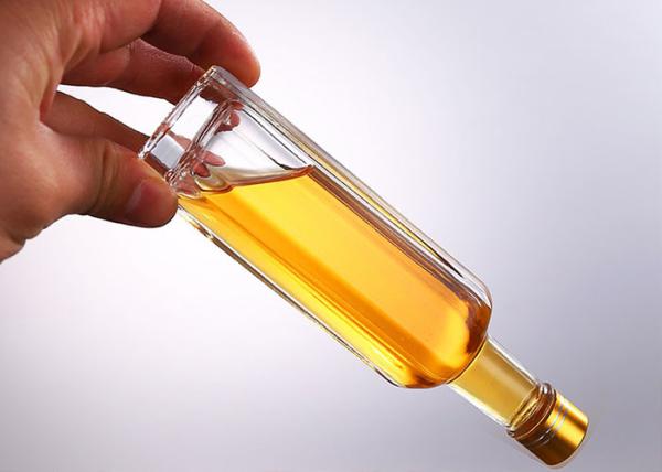Capacité en verre transparente de variété de bouteilles d'huile, bouteille d'huile de camélia de verre cristal