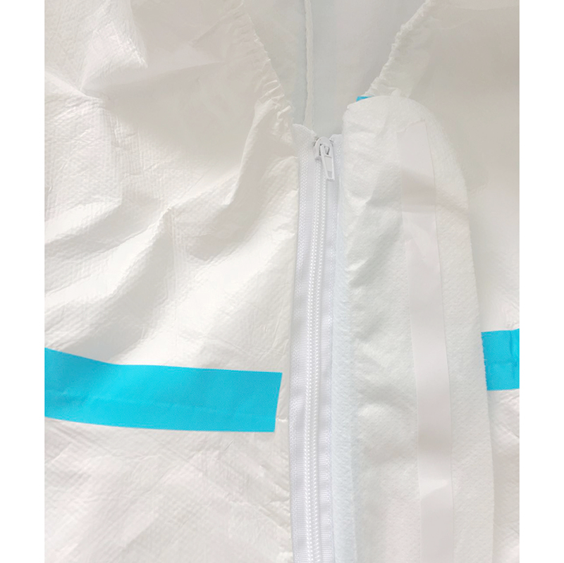Non Woven Type 4 5 6 Hooded Microporous SF Disposable Protection Clothing With Boots
