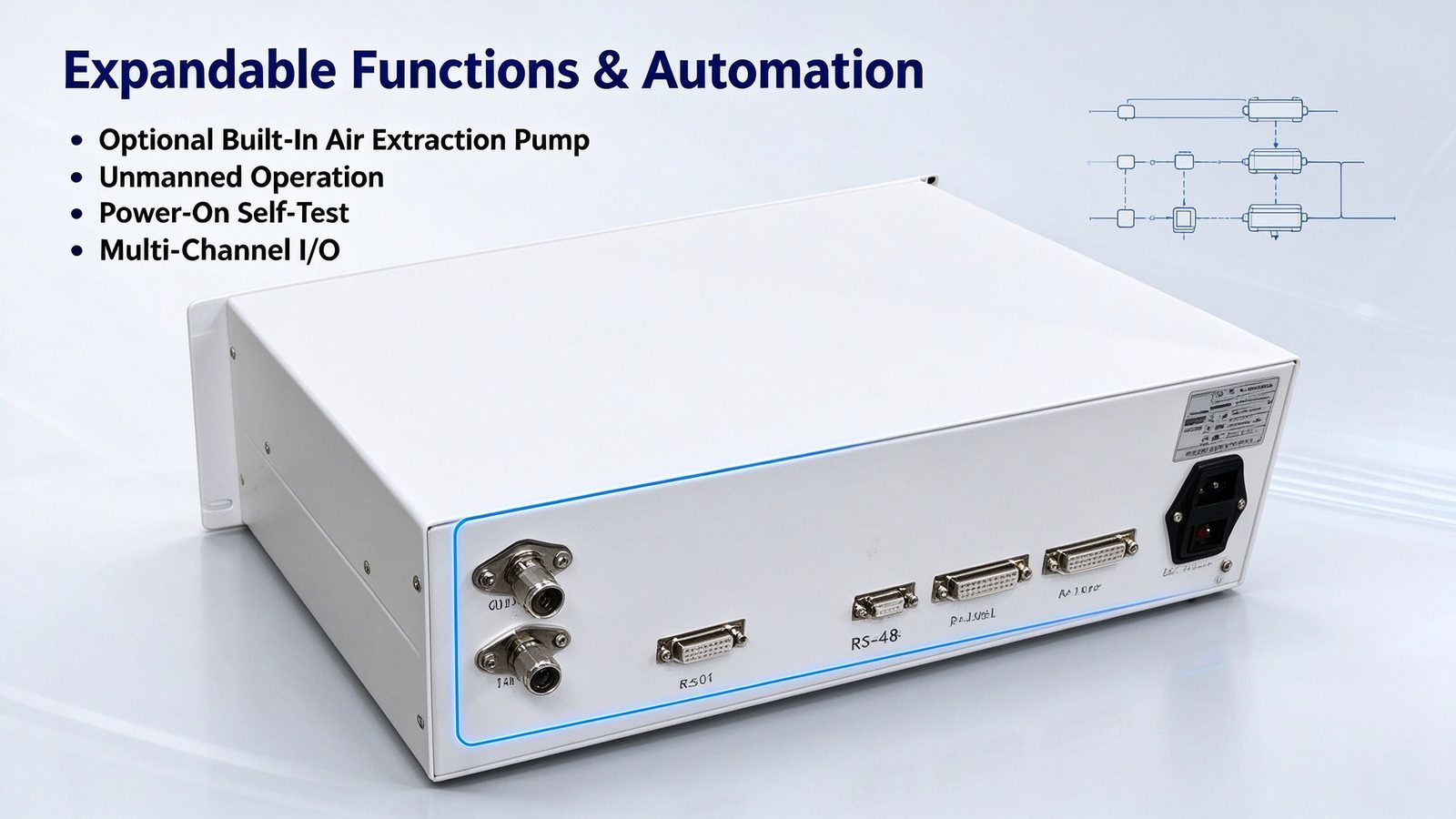 Oxygen O2 Industrial Online Gas Analyzer Metal Meter With Fast Response 3D Ion Technology