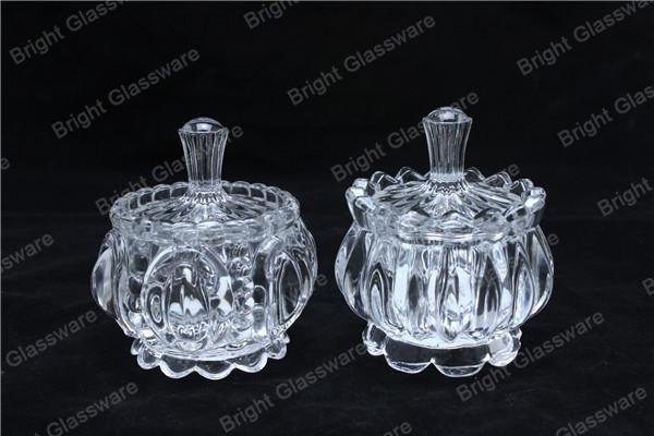 luxury mini electroplate gold glass candle jar, gold glass container with gold lid
