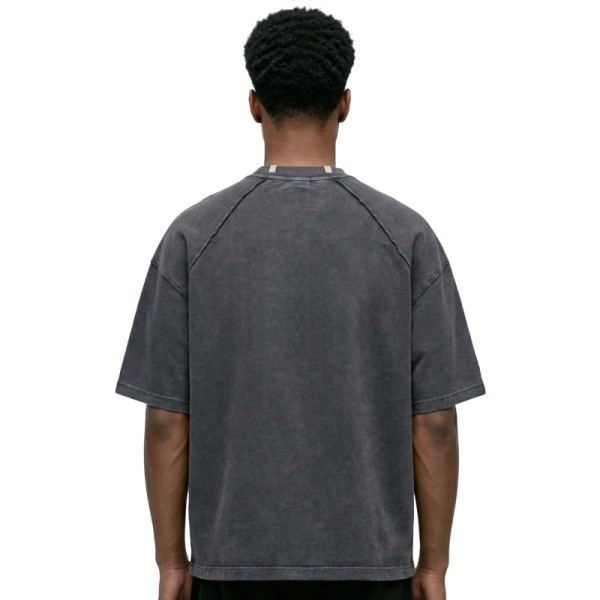 Custom Distressed Heavyweight Cotton T Shirts Vintage Wash Oversized Streetwear