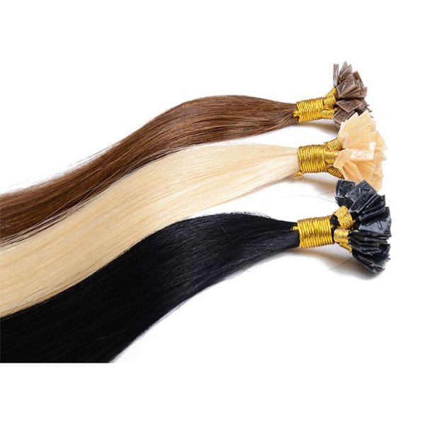 Нарисованные двойником Пре скрепленные расширения волос, Пре скрепленные индийские расширения волос для чернокожих женщин