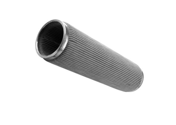 Fibra de aço inoxidável aglomerada do metal do elemento de filtro plissada para a indústria
