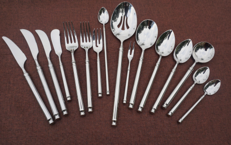 Serving Utensils Stainless-steel tableware polished mirror matte finish designed for high heat resistance in restaurant and hotel kitchens
