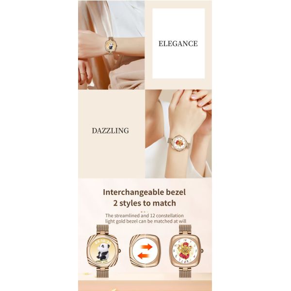 AW5 Women's Fashion Smart Watch 1.09 Inch AMOLED Square BT Call Female Health