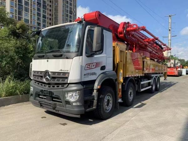 Original SANY Truck Mounted Concrete Boom Pump 62m With Benz Chassis