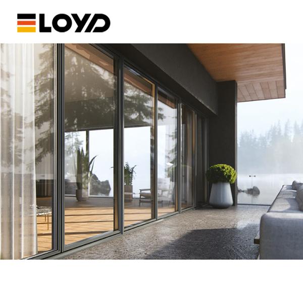 Highest Possible Thermal and Noise Insulation Aluminum Sliding Door with Double Glass