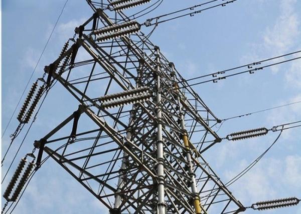 High Voltage Electric Power Tower , Q235B / Q345B Lattice Steel Towers