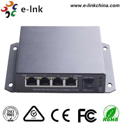 E- O porto industrial EPON ONU do conversor 4 dos meios da fibra do ponto de entrada da relação com ponto de entrada 1 Uplink o porto de GEPON