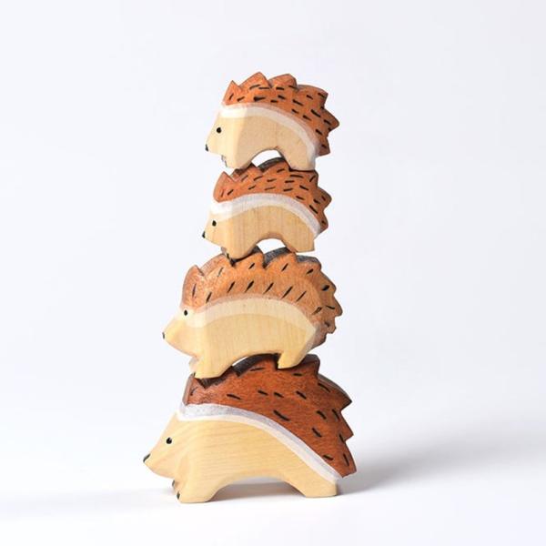 Ashtree Pine Carved Wooden Fox Toy Wooden Educational Toys For 1 Year Old