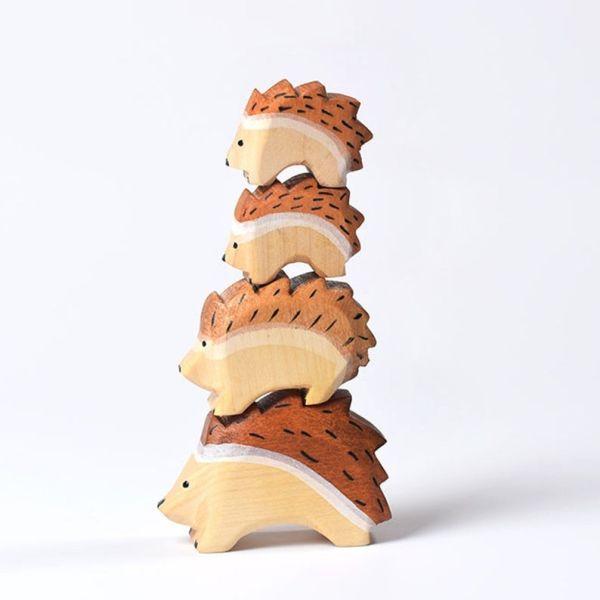 Ashtree Pine Carved Wooden Fox Toy Wooden Educational Toys For 1 Year Old