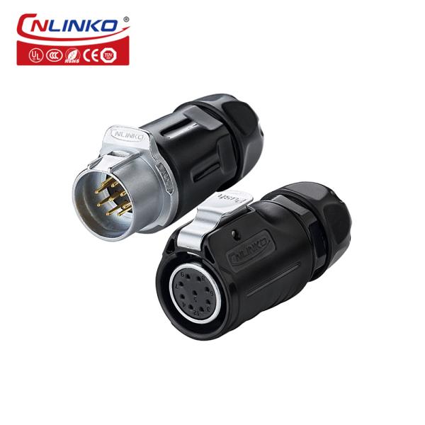 CNLINKO M20 Round Waterproof Auto Connector Male Female Electrical Power 9 Pin Connector