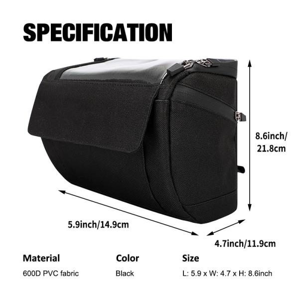 Touch Screen Bike Phone Bag Cycling Waterproof Phone Case Wallet Pouch Outdoor 20x8x10cm
