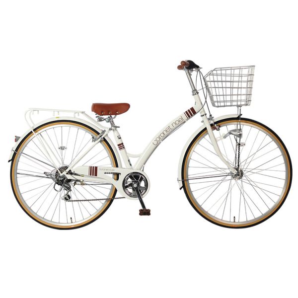 Женский велосипед из алюминиевого сплава 26 дюймов с корзиной и ремнями