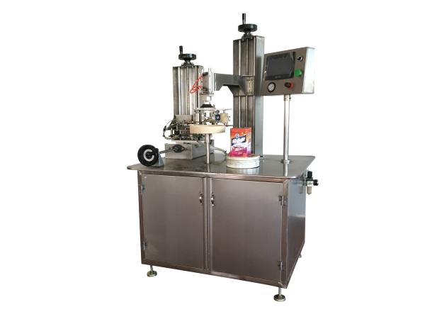 Skin Care Products Boxes Packing 0.6Mpa Tape Can Sealing Machine