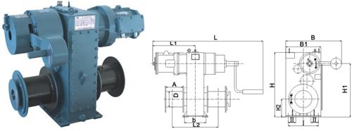 Ворот анкера шлюпки грузового корабля электрический оборудования сбережений морской жизни