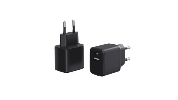 カスタムロゴ USプラグ 30W 急速充電器 デュアルポート USB Type C モバイルフォン充電器 PD電源アダプター