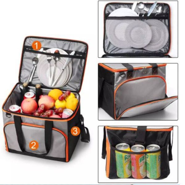 Охладитель на открытом воздухе консервных банок нейлона 40 складный изолированный кладет сумку в мешки пикника пляжа