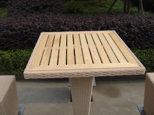 Brown PE Rattan Bar Set , Home Balcony / Garden Table And Chairs