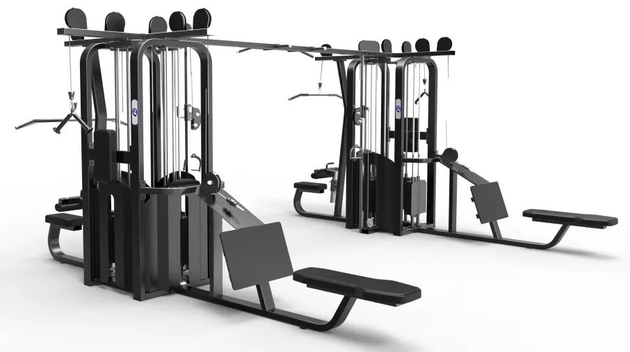 Freeman CommercialMulti-Function Gym Trainer Equipment Steel Chest Bodybuilding Unisex 5 Station