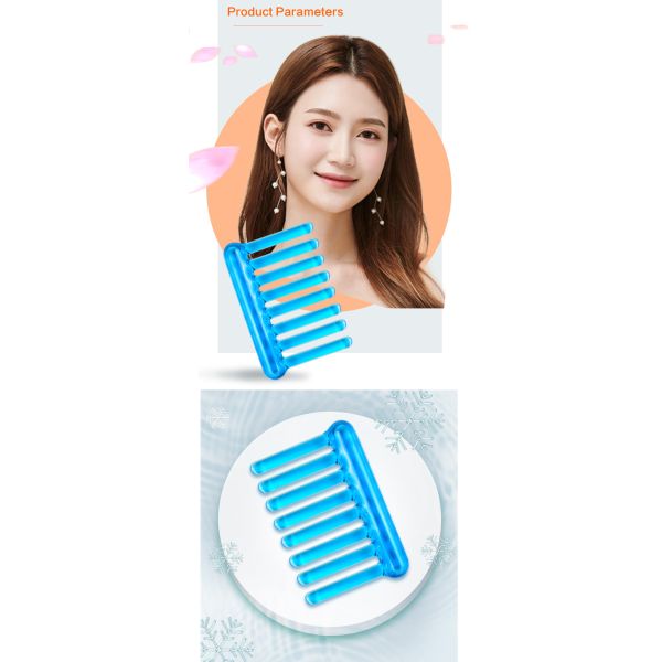 2024 Popular Gua Sha Lady Comb Black/Blue Massage Comb for Long Hair Maintenance and Dual-Function Ice Muscle Beauty