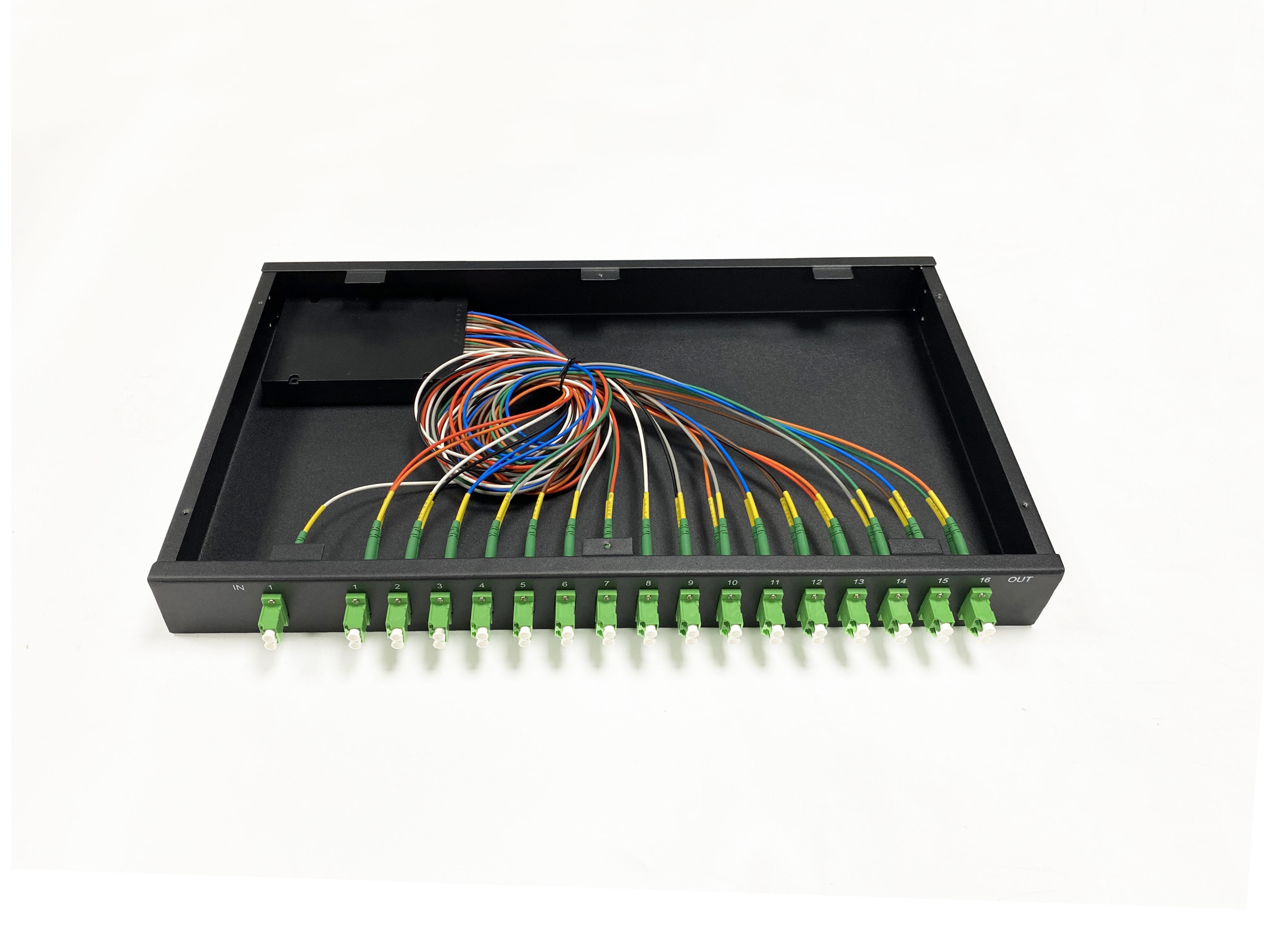 19 Inch Rack-Mount PLC Splitter Chassis 1x8 Splitter Optical Splitter Box for FTTH