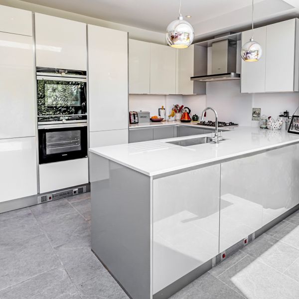 Plastic Acrylic Kitchen Cabinet Home Modern High Gloss Prefab Kitchen Unit